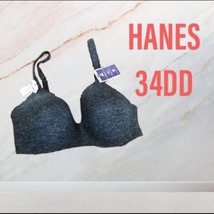 Hanes Ultimate Comfortblend Wireless Bra 34DD